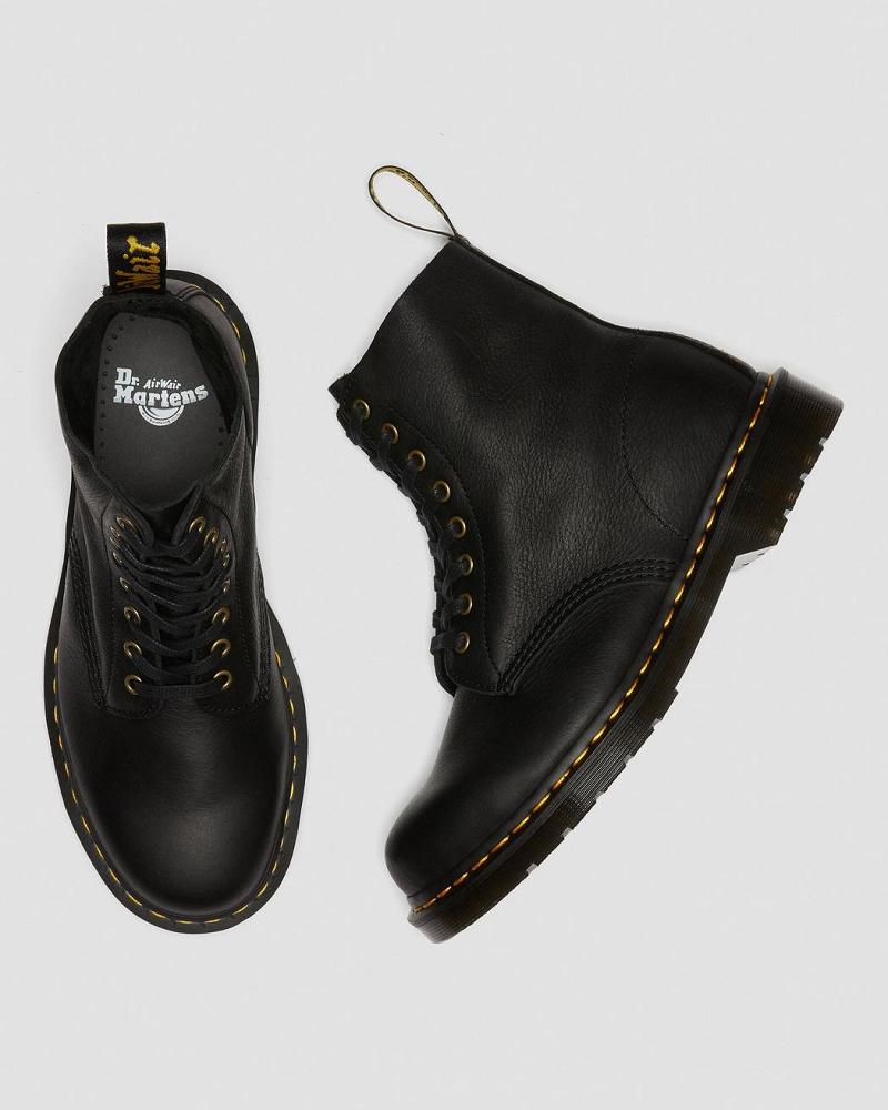 Black Men's Dr Martens 1460 Pascal Ambassador Leather Lace Up Boots | CA 522AHK